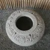 Artikelbild 2 des Artikels “Flacher runder Topf im balinesischen Stil, mit Schnitzereien - 70cm Durchmesser, 45 cm Höhe, Taro-Sand “
